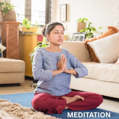 Guided meditation session for stress relief